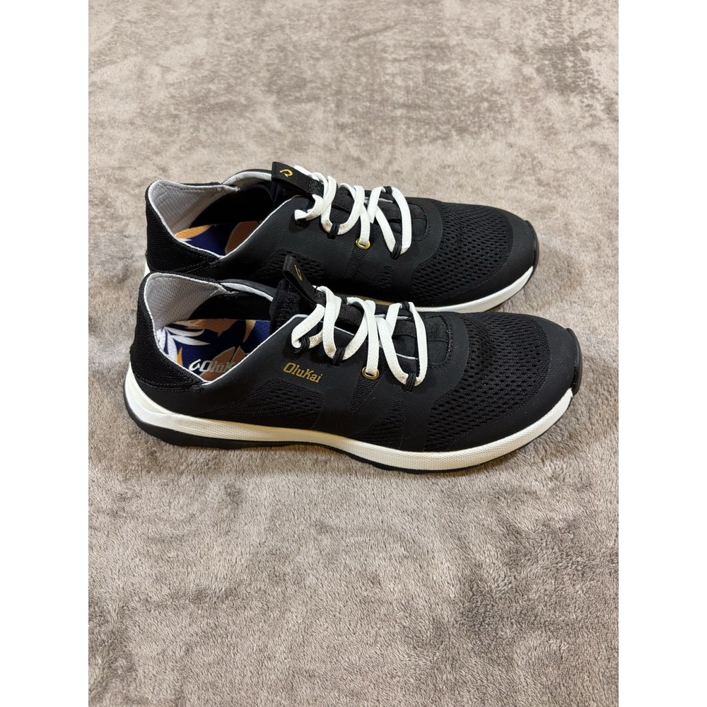 Olukai Huia Black Lightweight Slip-On Athletic Sneakers Womens 8.5